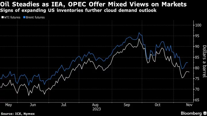 Oil Dips With Differing Views From IEA, OPEC Clouding Outlook