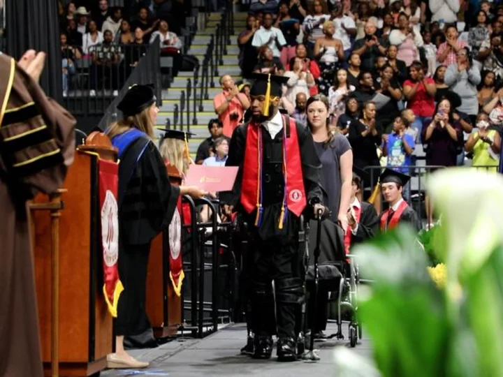 Weeks before graduating high school, he was shot and paralyzed. 7 years later, he walked across the stage to accept his college degree
