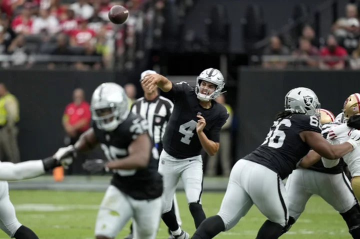 O'Connell efficient in leading Raiders to a 34-7 preseason win over 49ers