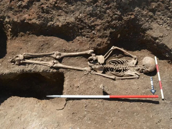 Medieval girl buried face down, ankles possibly tied, to prevent 'return' from the grave
