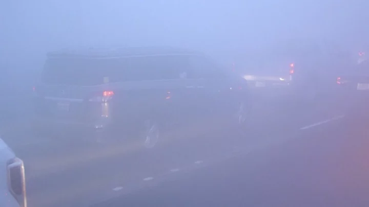 Super fog blankets New Orleans again, as damp fires and smoke close interstate after deadly crash