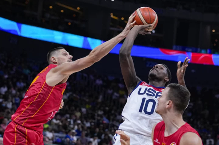 USA Basketball overcomes tough test and rallies to beat Montenegro 85-73 at the World Cup