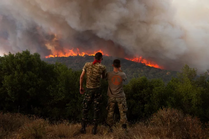 Greece wildfire largest ever recorded in the EU and showing no sign of slowing down