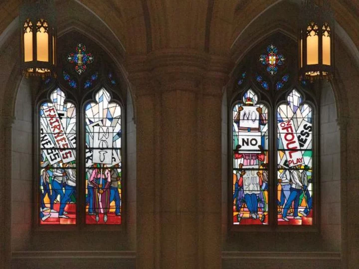 Washington National Cathedral reveals new racial justice stained glass windows to replace those that honored Confederate generals