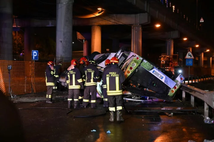 Relatives arrive in Italy for loved ones after deadly Venice bus crash