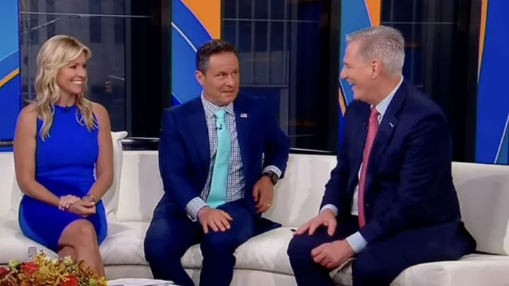 Kevin McCarthy Had a Good Laugh About George Santos' Reelection Campaign on 'FOX & Friends'