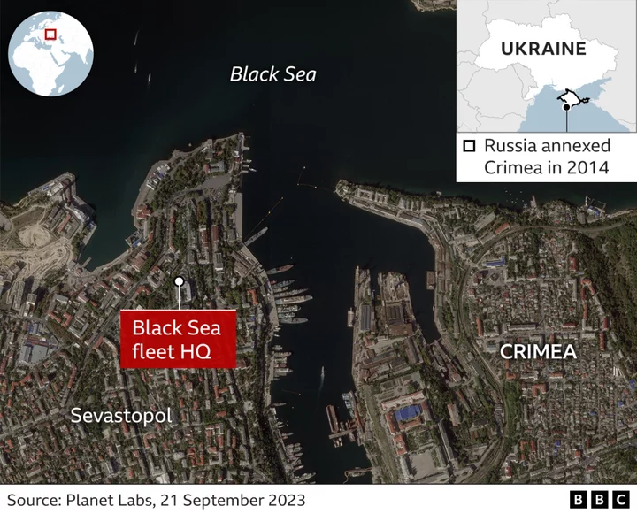 Ukraine hits HQ of Russia's symbolic Black Sea navy