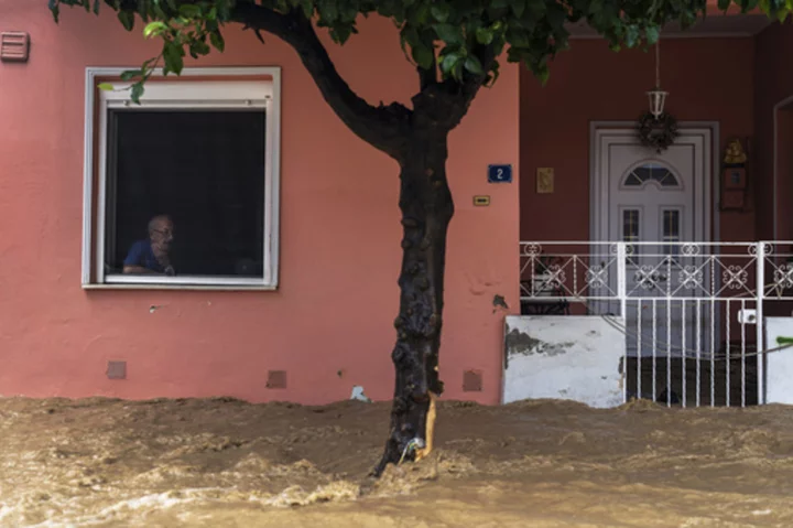 Storm Elias crashes into a Greek city, filling homes with mud and knocking out power