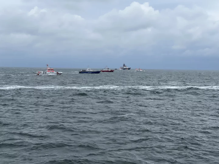 German authorities halt a search for 4 sailors missing after 2 ships collided in the North Sea