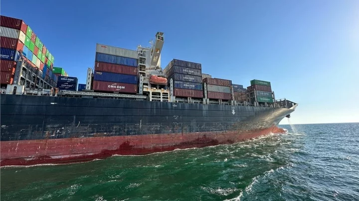 Ukraine war: Ship leaves Odesa amid Russia Black Sea attack fears