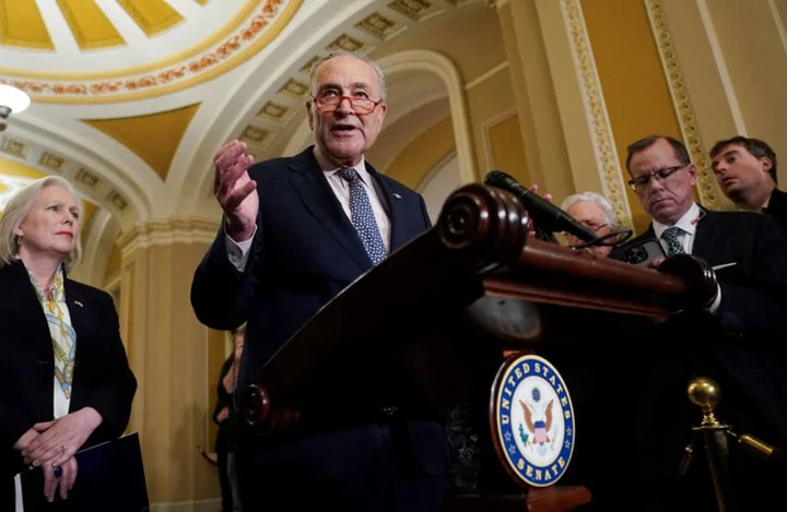 Top US Senate Democrat Schumer shows tentative support for Republican short-term funding bill