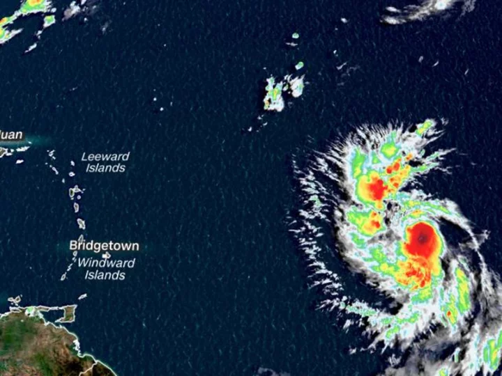 Lee strengthens into a hurricane and could reach Category 5 strength in record-warm Atlantic