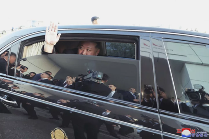 Kim Jong Un stops to see a fighter jet factory as Russia and North Korea are warned off arms deals