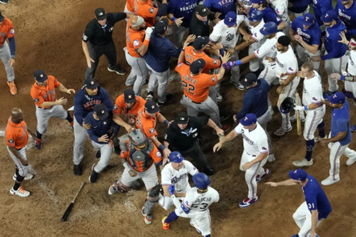 Abreu, Baker, García ejected from ALCS Game 5 as benches clear