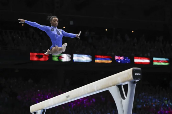 Simone Biles wins 6th all-around title at worlds to become most decorated gymnast in history