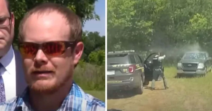 Trevor Mullinax: Man sues 'John Wayne' cops for shooting him NINE times as he sat in his pick-up talking to his mother