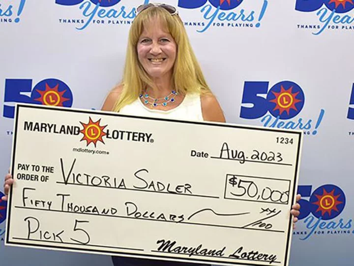 A Maryland woman wins a $50,000 lottery prize right after claiming her winnings from another lottery ticket