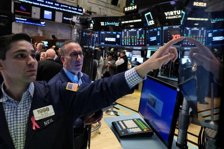 Wall St futures edge lower as investor await data, policy cues
