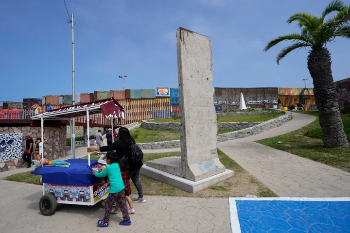 Berlin Wall relic gets a 'second life' on US-Mexico border as Biden adds barriers