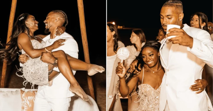 Newly-married Simone Biles says her 'heart is so full' as she shares honeymoon photos with Jonathan Owens