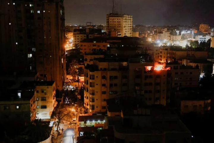 Israeli strikes in Gaza kill 12, including three leaders of armed group