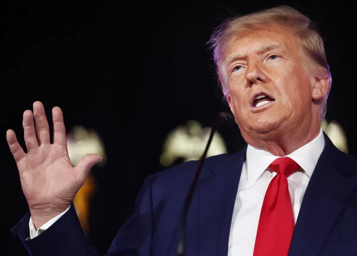 Trump news – live: Trump tells DeSantis to go back to Florida as governor’s campaign fires staff