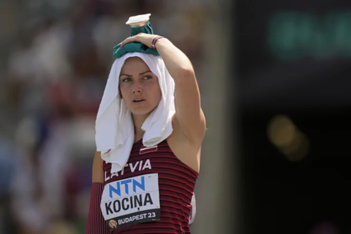 As temperatures climb across the globe, track and field athletes try to keep cool