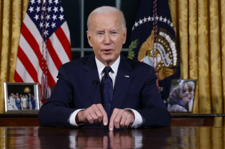Nearly half of Democrats disapprove of Biden's response to the Israel-Hamas war, AP-NORC poll shows