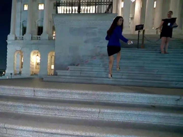 Boebert claims she missed a vote as a 'protest' -- but CNN's camera caught her running up the House steps as it ended