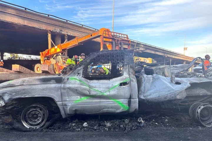 Repairs to arson-damaged Los Angeles freeway expected to take at least 3 weeks