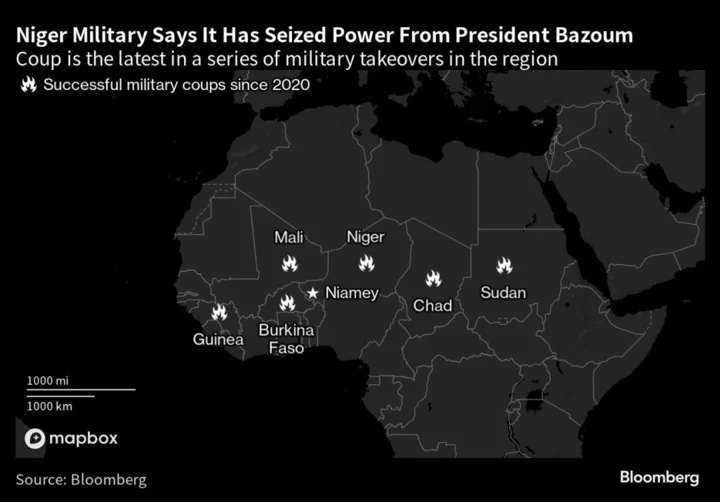 Niger Rally Supports Coup as Bloc Imposes Sanctions on Junta