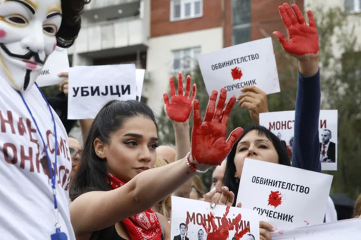 Thousands march in North Macedonia over claims cancer hospital staff stole drugs meant for patients