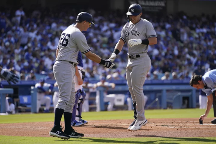 Aaron Judge homers, makes big catch in Yankees' 6-3 win over Dodgers