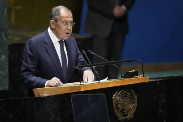 Russian foreign minister lambastes the West but barely mentions Ukraine in UN speech