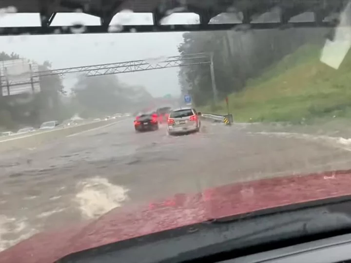 Flash flooding in Massachusetts town leaves residents trapped, submerged vehicles as more rain expected across swaths of southeast New England