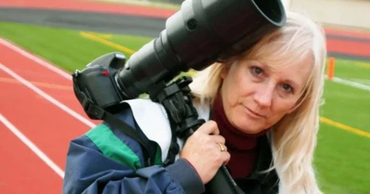 Kansas school photographer Linda Gregory dies on athletics field in freak accident