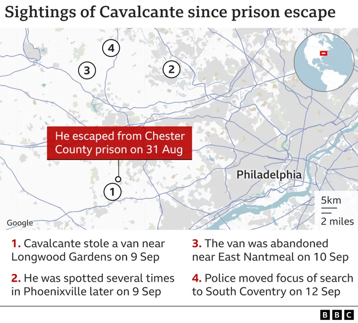 Danelo Cavalcante: 'Desperate' US prison fugitive armed with stolen rifle